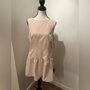 Love, Fire Cream Mini Dress With Bow Accents
